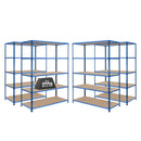 4x SX200 Industrial Shelving - 1830mm High - 200kg - Chipboard - Blue