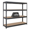 4x HRX Heavy Duty Shelving - 1770mm High - Grey with 8x 62L Wham DIY Plastic Storage Boxes