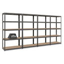4x VRS Shelving Units - 1800mm High - Grey with 12x 60L Wham Plastic Storage Boxes