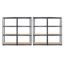 4x VRS Shelving Units - 1600mm High & 1x Workbench - 1200mm Wide - Grey