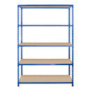 2x SX200 Industrial Shelving - 1830mm High - 200kg - Chipboard - Blue
