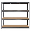 4x HRX Heavy Duty Garage Shelving - 1770mm High - up to 600kg - Grey
