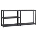 2x MT Metal Shed Shelving - 1800mm High - 90/130kg - Black
