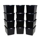 4x HRX Heavy Duty Shelving - 1770mm High - Blue & Orange with 12x 62L Wham DIY Plastic Storage Boxes