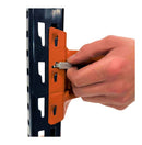 1x Mecalux Heavy Duty Longspan Shelving Extension Kit - 2500mm High - Blue & Orange