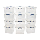 1x VRS Shelving Unit - 1600mm High - Blue with 12x 33.5L Really Useful Boxes