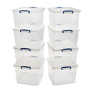 3x VRS Shelving Units - 1600mm High - Blue with 8x 33.5L Really Useful Boxes
