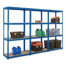 3x VRS Shelving Units - 1600mm High - Blue with 8x 33.5L Really Useful Boxes
