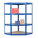 2x VRS Corner Shelving - 1600mm High - 200/280kg - Blue