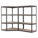 2x VRS Corner Shelving - 1600mm High - 200/280kg - Grey