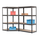 2x VRS Corner Shelving - 1600mm High - 200/280kg - Grey
