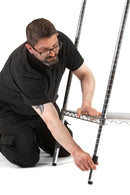 1x Eclipse Chrome Wire Shelving - 1820mm High - 300kg