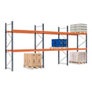 1x Pallet Racking Extension Bay 900mm deep - Blue & Orange