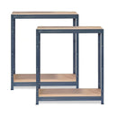2x VRS Half Height Shelving - 800mm High - 200/280kg - Grey