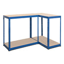 2x VRS Half Height Shelving - 800mm High - 200/280kg - Blue