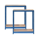 2x VRS Half Height Shelving - 800mm High - 200/280kg - Blue