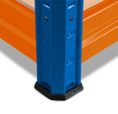 2x HRX Heavy Duty Shelving - 1770mm High - Blue & Orange with 12x 37L Wham DIY Plastic Storage Boxes