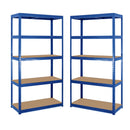 2x VRS Industrial Shelving - 2130mm High - 200/280kg - Blue