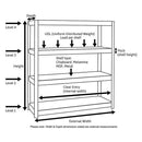 1x CRW Heavy Duty Shelving - 2200mm High - Grey with 8x 37L Wham DIY Plastic Storage Boxes