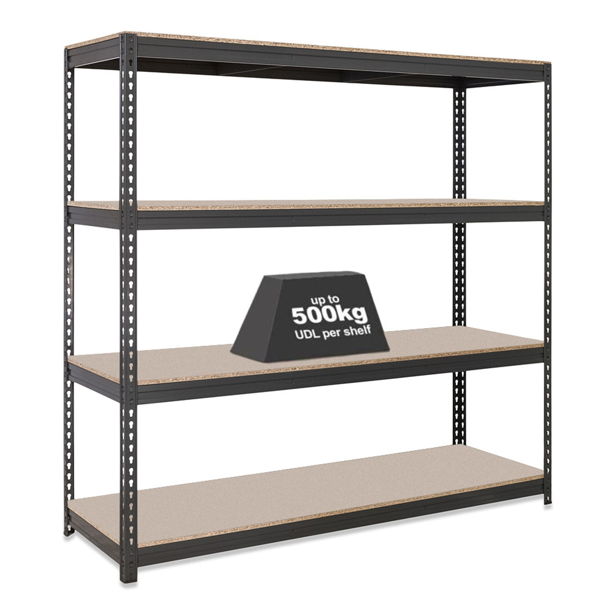 1x Storalex CRW Industrial Shelving 2200mm High 500kg Grey Tufferman