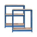 2x VRS Half Height Shelving - 1065mm High - 200/280kg - Blue