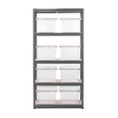 2x VRS Shelving Unit - 1800mm High - Grey with 8x 60L Wham Plastic Storage Boxes