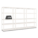 3x MT Metal Shed Shelving - 1800mm High - 90/130kg - White
