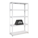 1x MT Metal Shed Shelving - 1800mm High - 90/130kg - White
