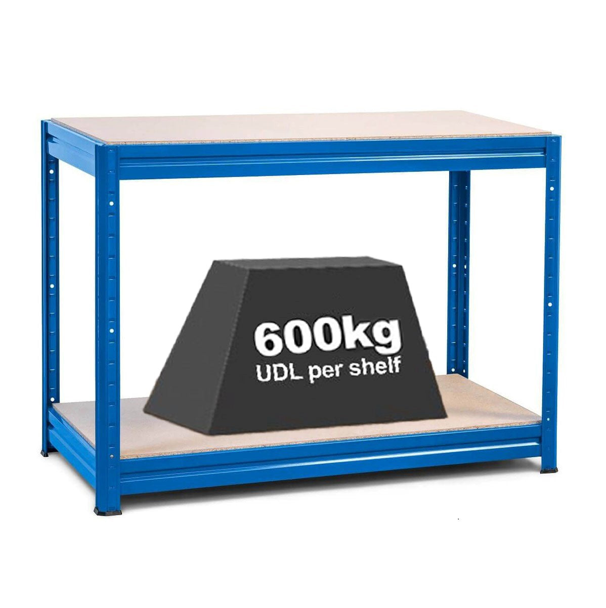 1x Storalex HRX Garage Workbench 870mm High 600kg Blue - Tufferman