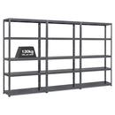 3x MT Metal Shed Shelving - 1800mm High - 90/130kg - Grey