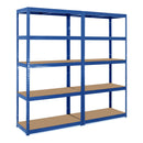 2x VRS Shelving Units - 1800mm High & 1x Workbench - 1200mm Wide - Blue