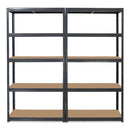2x VRS Shelving Units - 1800mm High - Grey with 12x 33.5L Really Useful Boxes