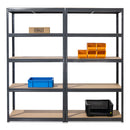 2x VRS Industrial Shelving - 1800mm High - 200/280kg - Grey