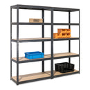 2x VRS Shelving Units - 1800mm High & 1x Workbench - 1600mm Wide - Grey