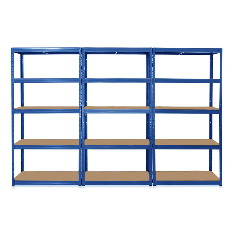 3x VRS Shelving Units - 1800mm High - Blue with 8x 33.5L Really Useful Boxes