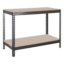 1x CRW Heavy Duty Workbench - 915mm High - 400kg - Chipboard - Grey