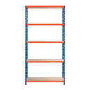 4x SX200 Industrial Shelving - 1830mm High - 200kg - Chipboard - Blue & Orange