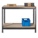 1x CRW Heavy Duty Workbench - 915mm High - 400kg - Chipboard - Grey