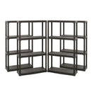 4x PTR Plastic Shed Shelving - 1330mm High - 20kg - Charcoal