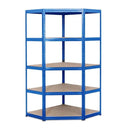 3x VRS Garage Corner Shelving - 1800mm High - 200/280kg - Blue