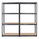 2x VRS Shelving Units - 1600mm High - Grey with 12x 33.5L Really Useful Boxes