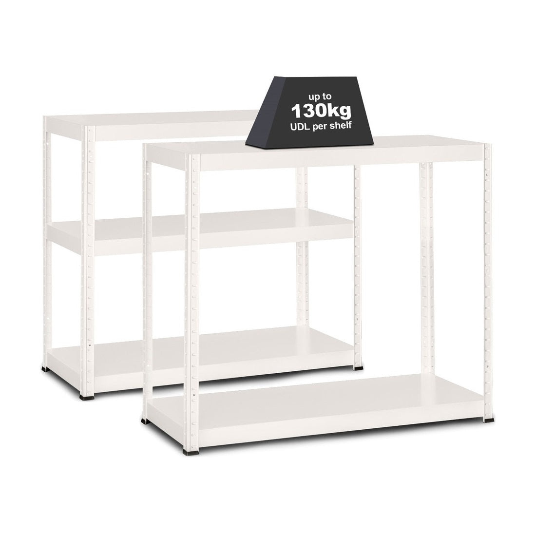 White Metal Shelving Units Gladiator Steel Heavy Duty 4 Tier Utility