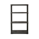 4x PTR Plastic Shed Shelving - 1330mm High - 20kg - Charcoal