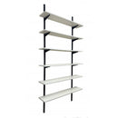 Twin Slot Wall Mounted Shelving - 600mm Wide - Melamine - Black