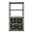 1x VRS Shelving Unit - 1800mm High - Grey with Wham DIY Recycled Plastic Storage Boxes