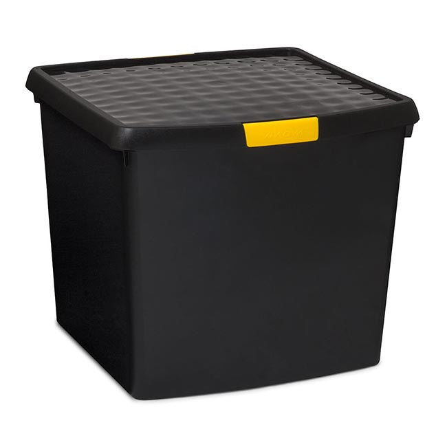 Wham DIY Plastic Storage Boxes - Black - 3 Sizes