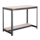 2x CRW Workbenches - Lower Half Shelf - 915mm High - 400kg - Chipboard - Grey
