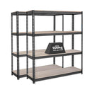 2x CRW Industrial Shelving - 1800mm High - 500kg - Grey