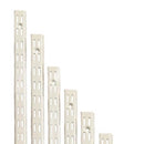 Twin Slot Wall Mounted Shelving - 600mm Wide - Melamine - White