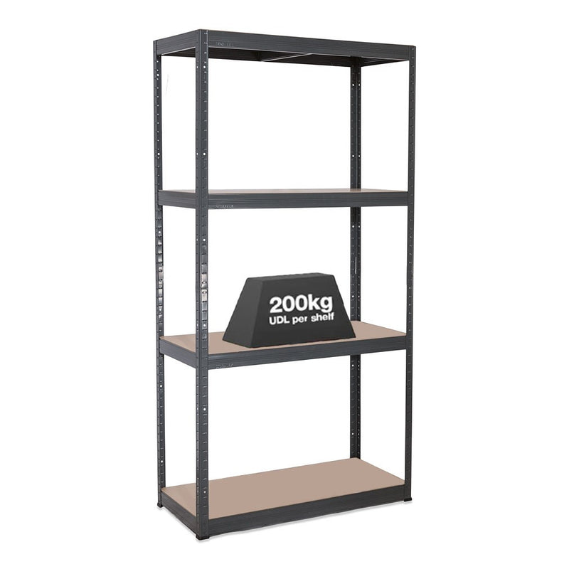 1x VRS Heavy Duty Shelving - 1600mm High - 200kg - Grey